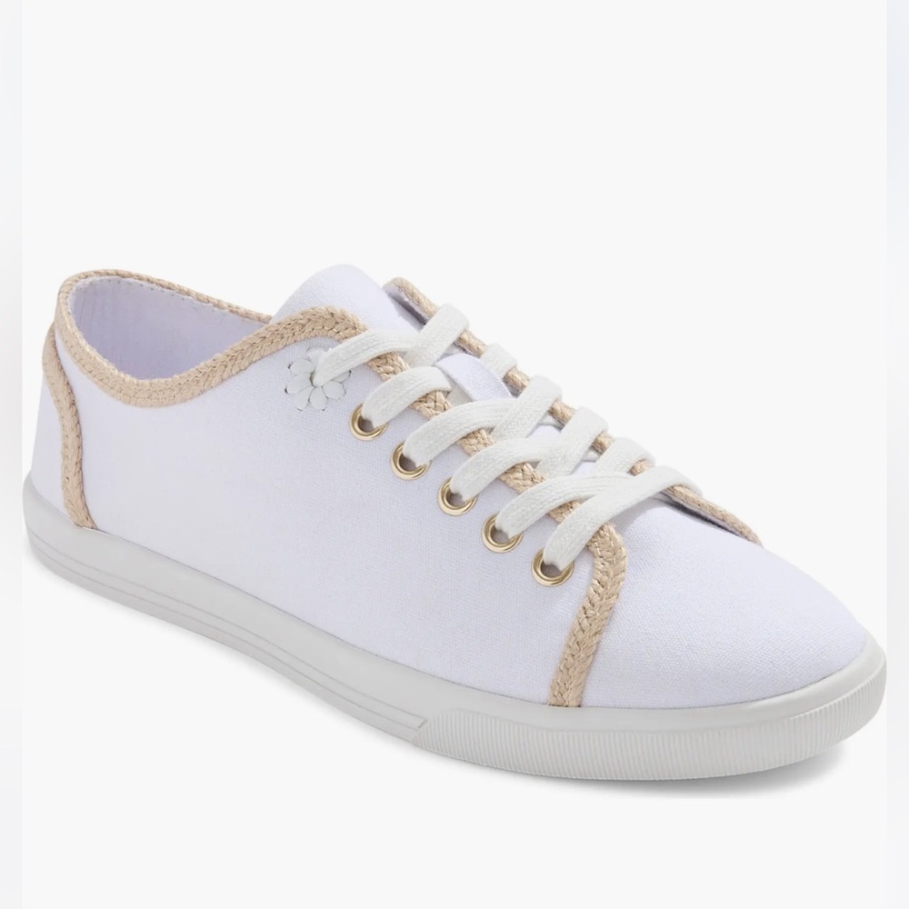 Jack Rogers NWT Lia Rope Sneaker. White with rattan stitching-8